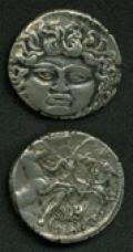 Medusa head Roman coin.
